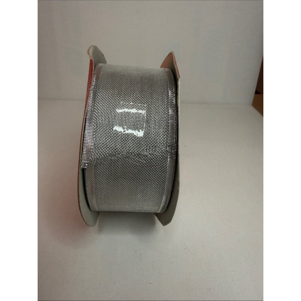 Silver Metallic Ribbon on Red Spool - Picture 3 of 4